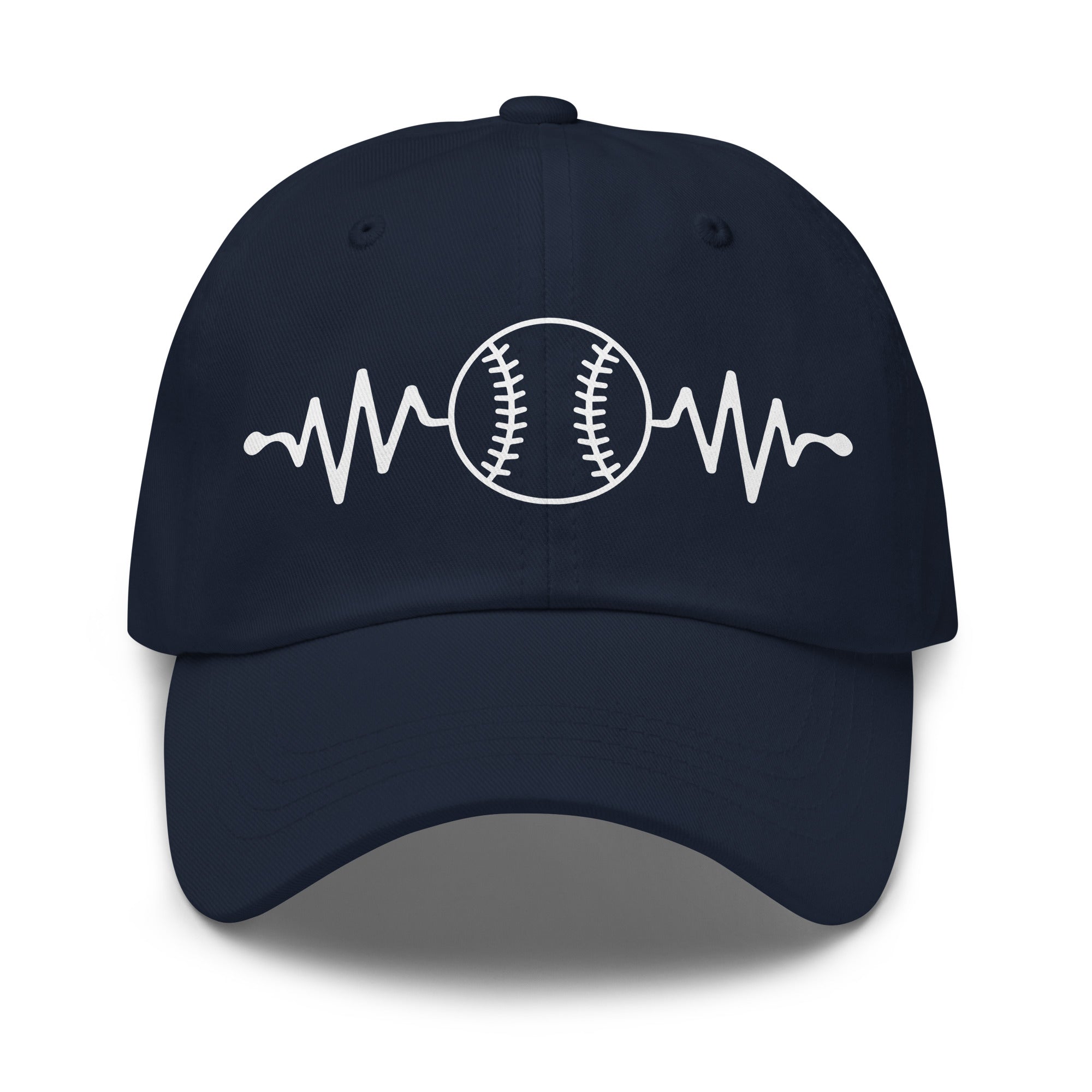 Heart Baseball Classic Dad Hat – Printed Cotton Twill Cap - f9artist