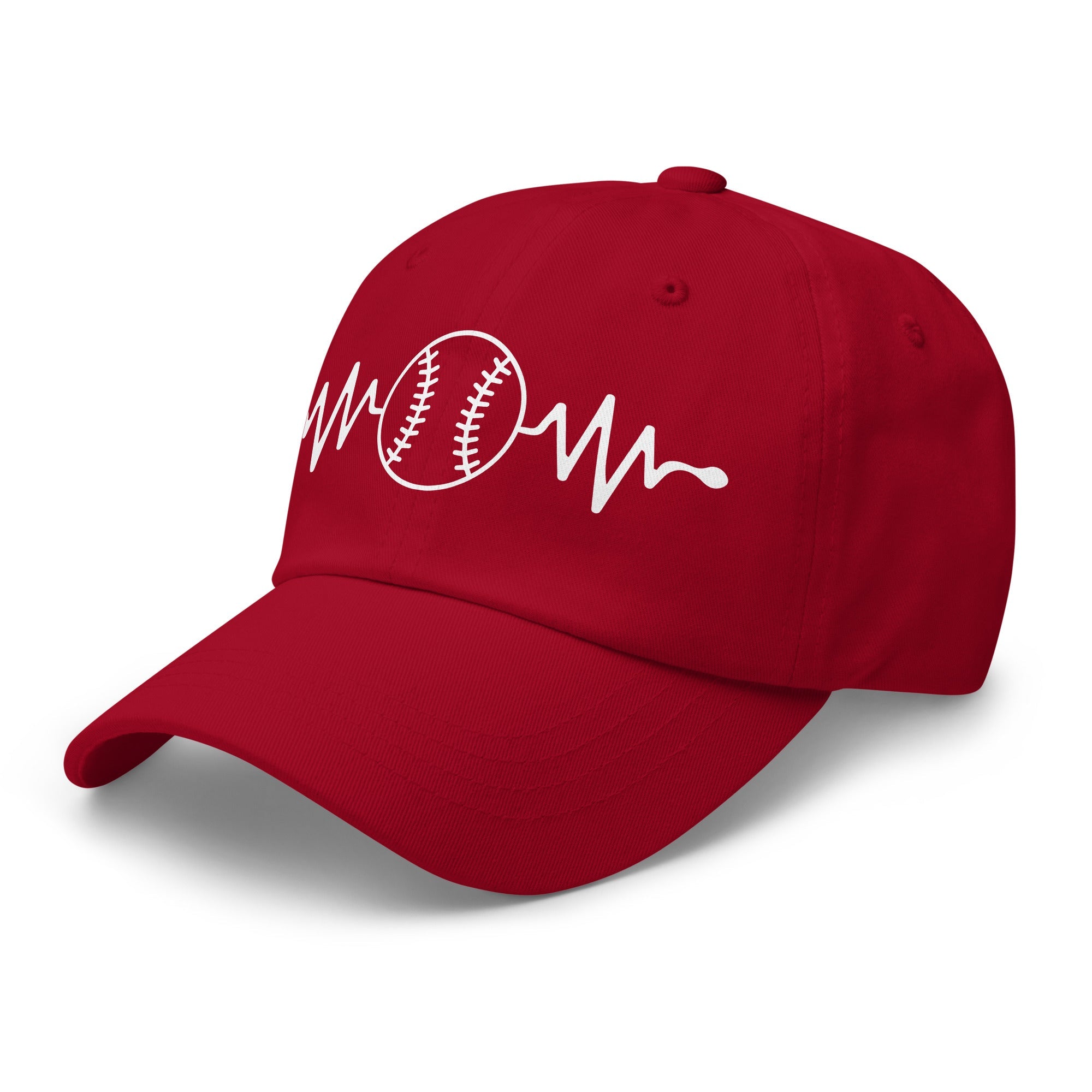 Heart Baseball Classic Dad Hat – Printed Cotton Twill Cap - f9artist