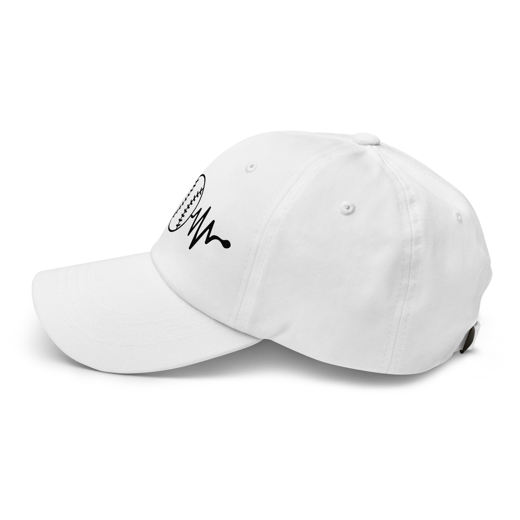 Heart Baseball Classic Dad Hat – Printed Cotton Twill Cap - f9artist