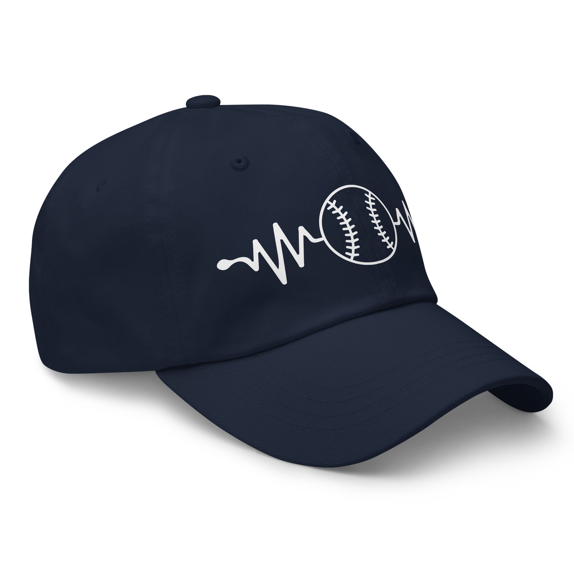 Heart Baseball Classic Dad Hat – Printed Cotton Twill Cap - f9artist