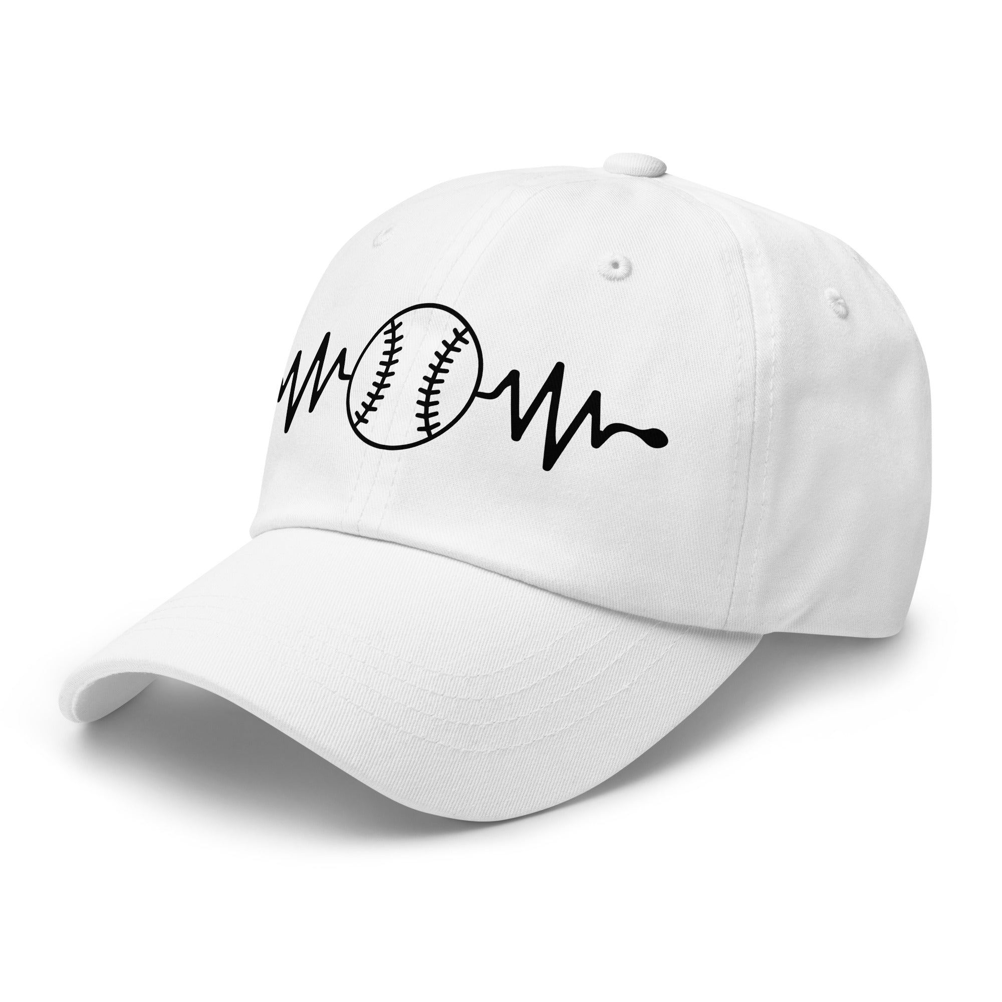 Heart Baseball Classic Dad Hat – Printed Cotton Twill Cap - f9artist