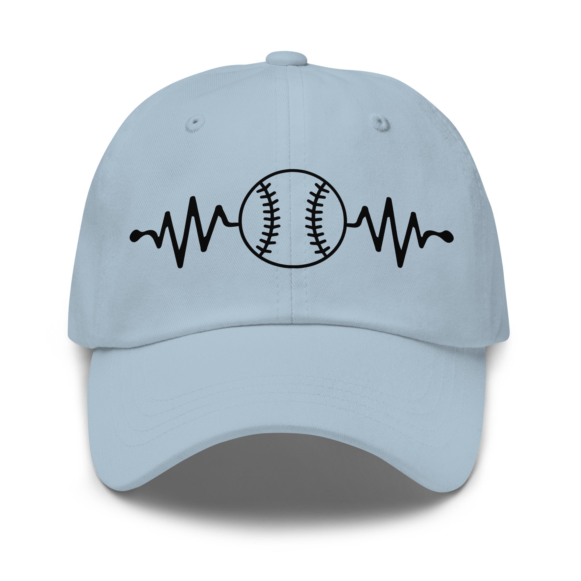 Heart Baseball Classic Dad Hat – Printed Cotton Twill Cap - f9artist