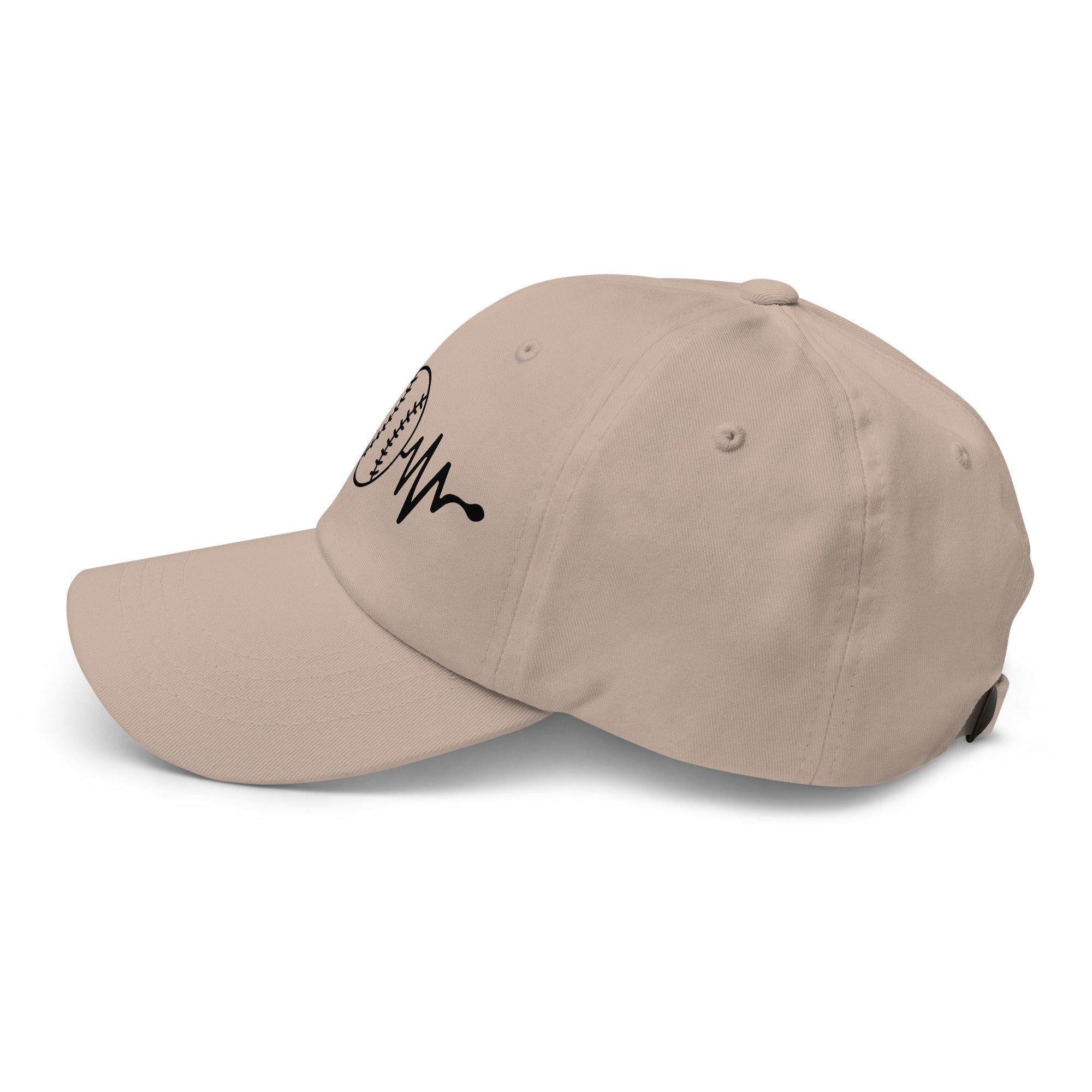 Heart Baseball Classic Dad Hat – Printed Cotton Twill Cap - f9artist