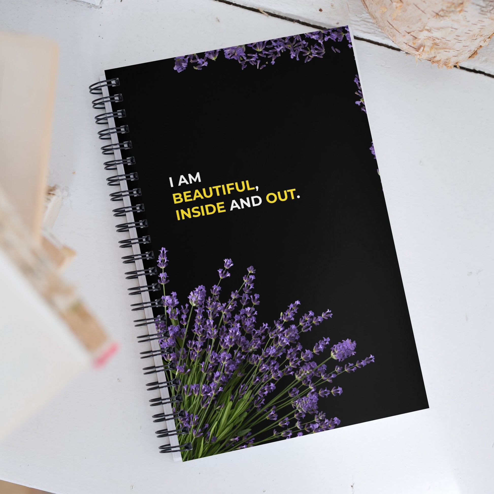 I Am beautiful Inside And Out | Affirmation Cover Spiral Notebook - f9artist