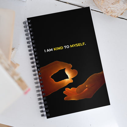 I Am Kind To Myself | Affirmation Cover Spiral Notebook - f9artist