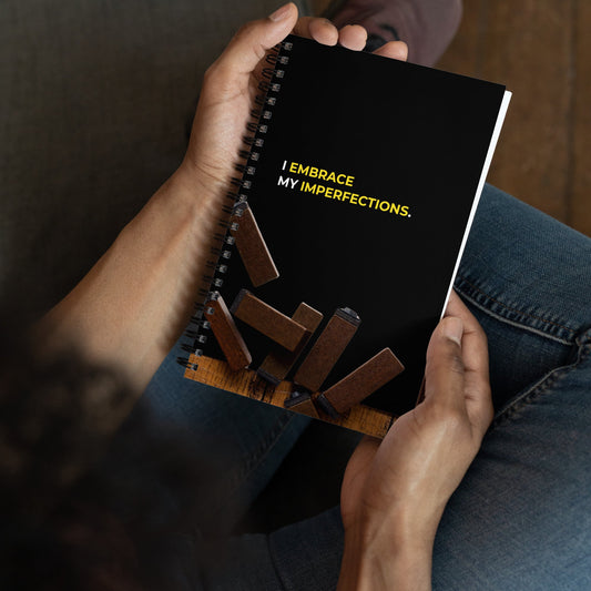 I Embrace My Imperfections | Affirmation Cover Spiral Notebook - f9artist