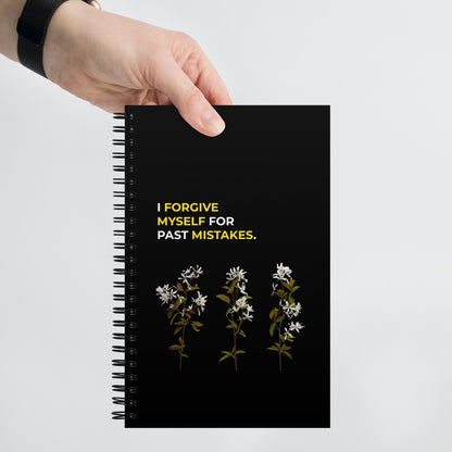 I Forgive Myself For Past Mistakes | Affirmation Cover Spiral Notebook - f9artist