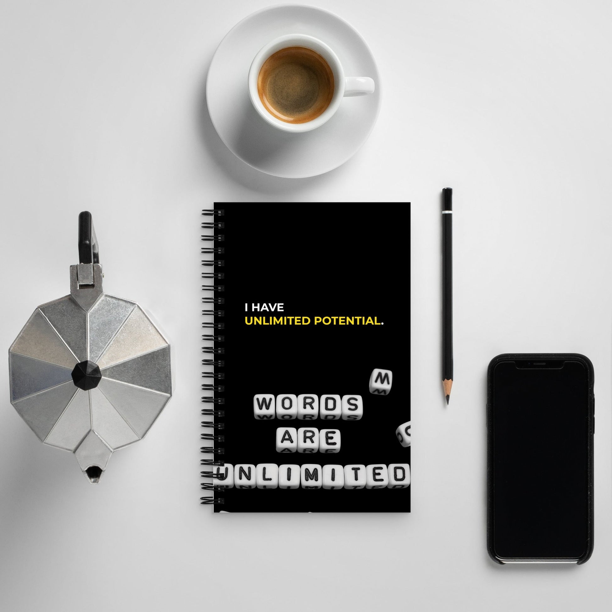 I Have Unlimited potential | Affirmation Cover Spiral Notebookk - f9artist