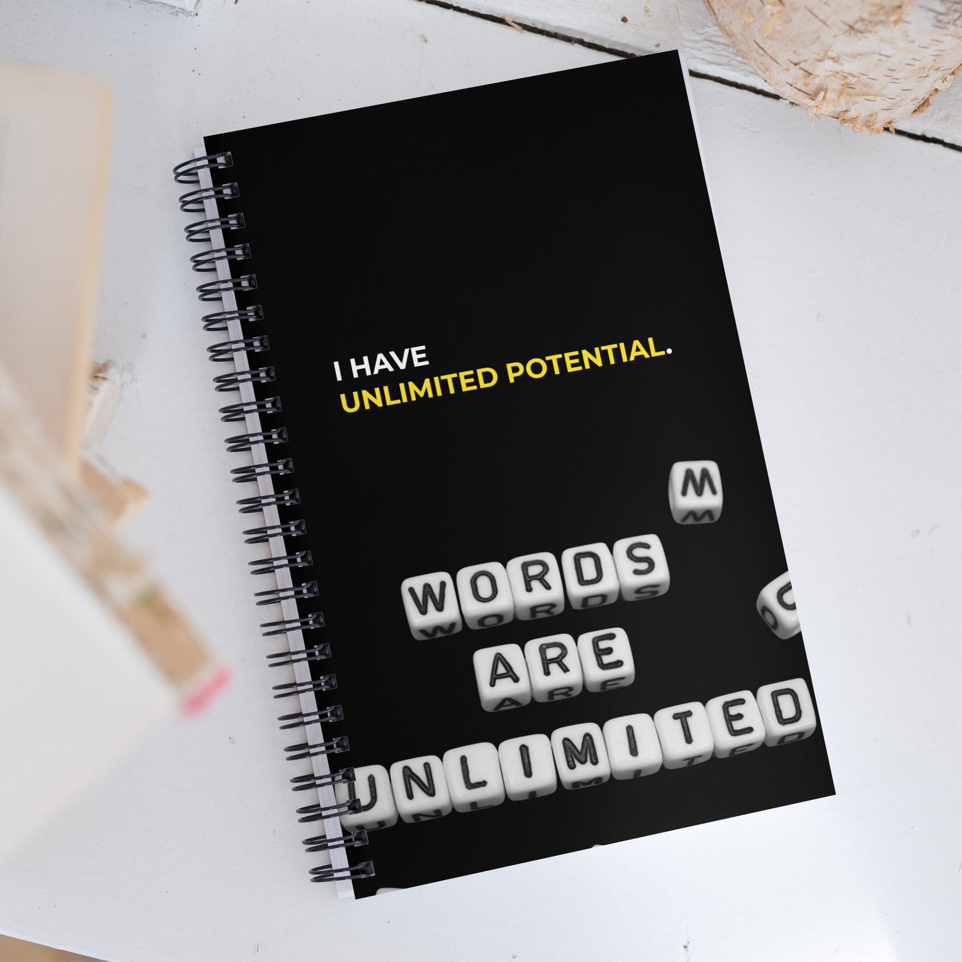 I Have Unlimited potential | Affirmation Cover Spiral Notebook - f9artist