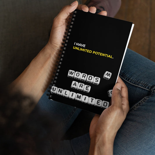 I Have Unlimited potential | Affirmation Cover Spiral Notebook - f9artist