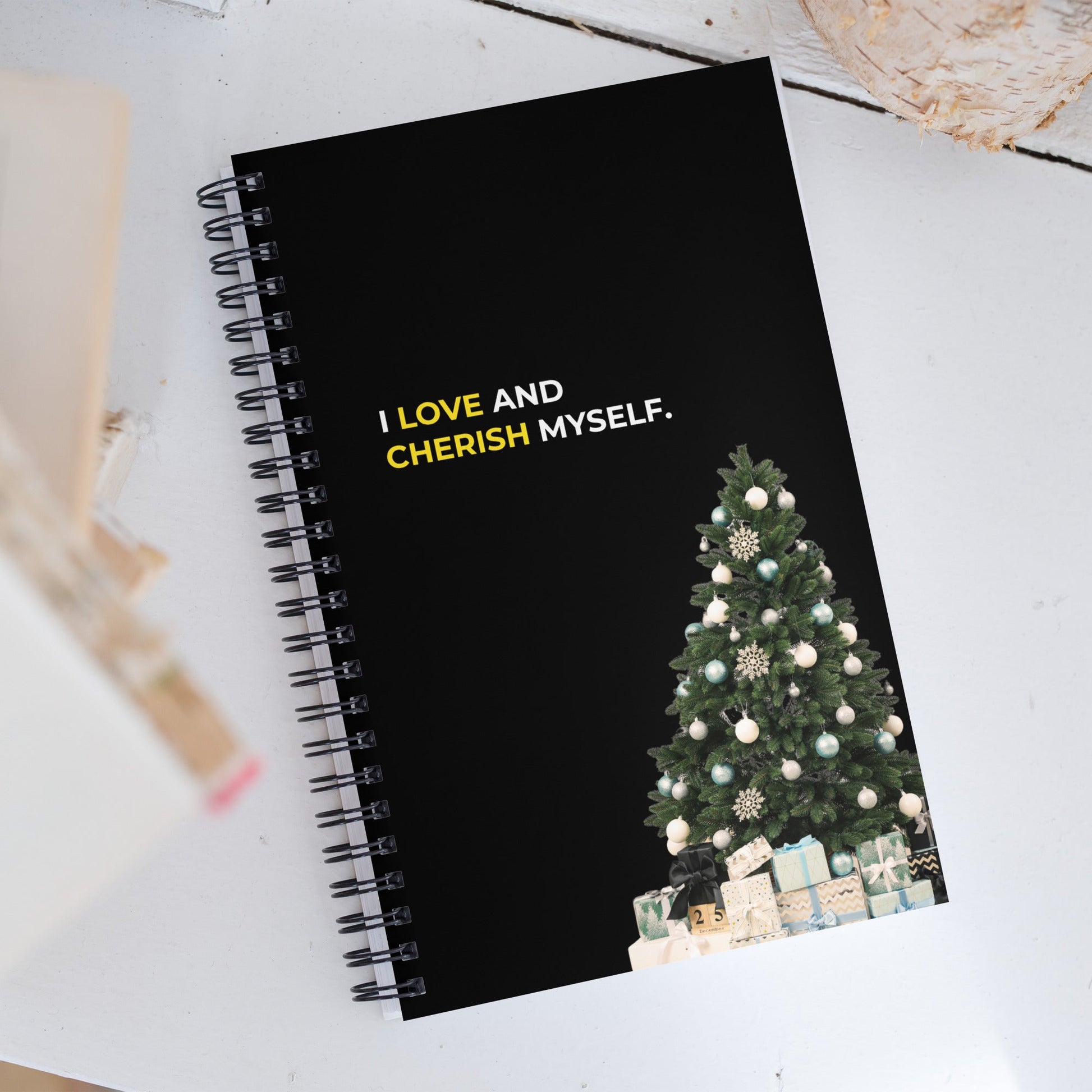 I Love And Cherish Myself | Affirmation Cover Spiral Notebook - f9artist
