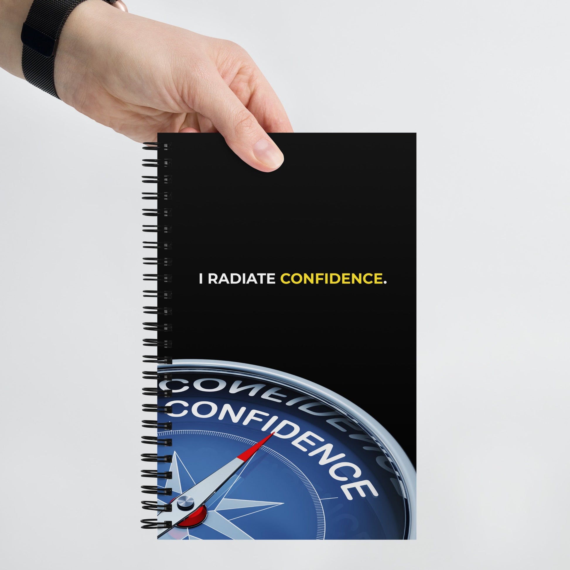 I radiate Confidence | Affirmation Cover Spiral Notebook - f9artist