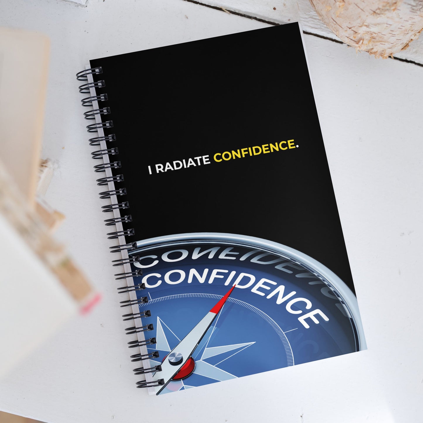I radiate Confidence | Affirmation Cover Spiral Notebook - f9artist