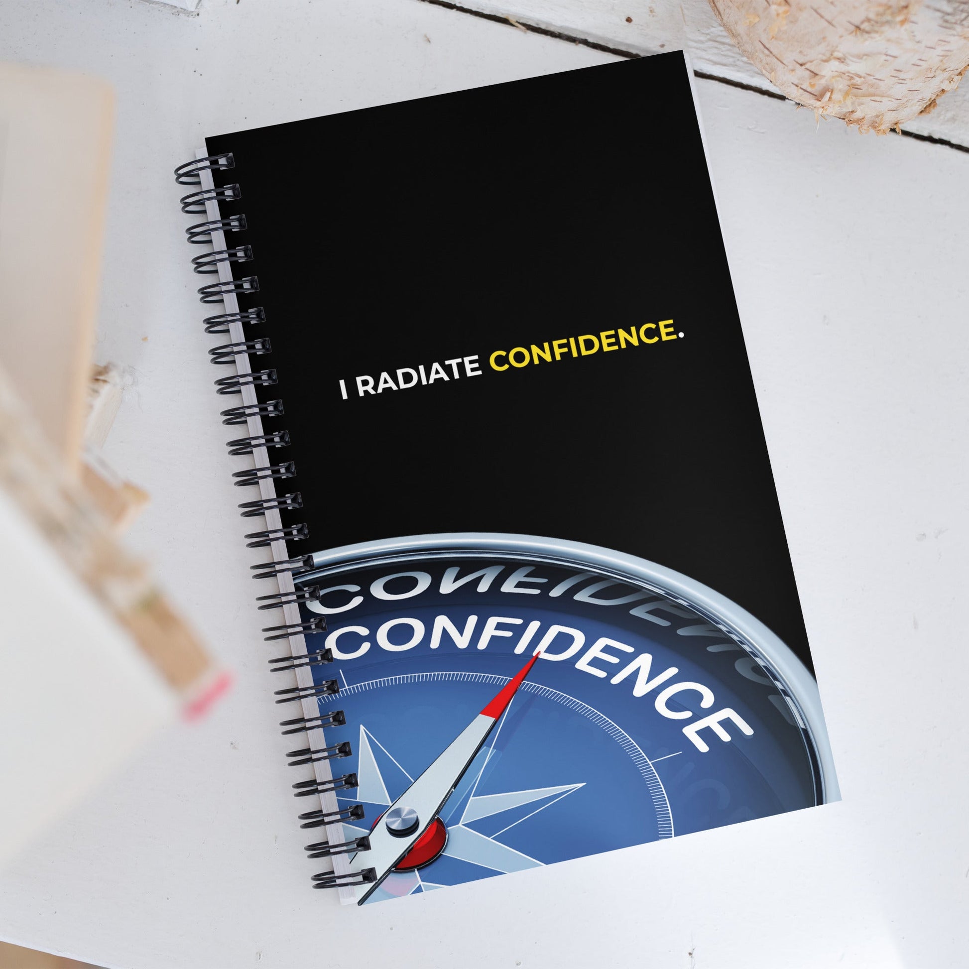 I radiate Confidence | Affirmation Cover Spiral Notebook - f9artist