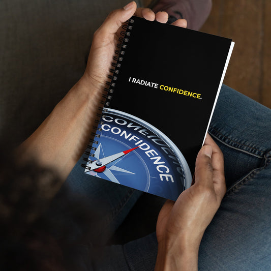I radiate Confidence | Affirmation Cover Spiral Notebook - f9artist