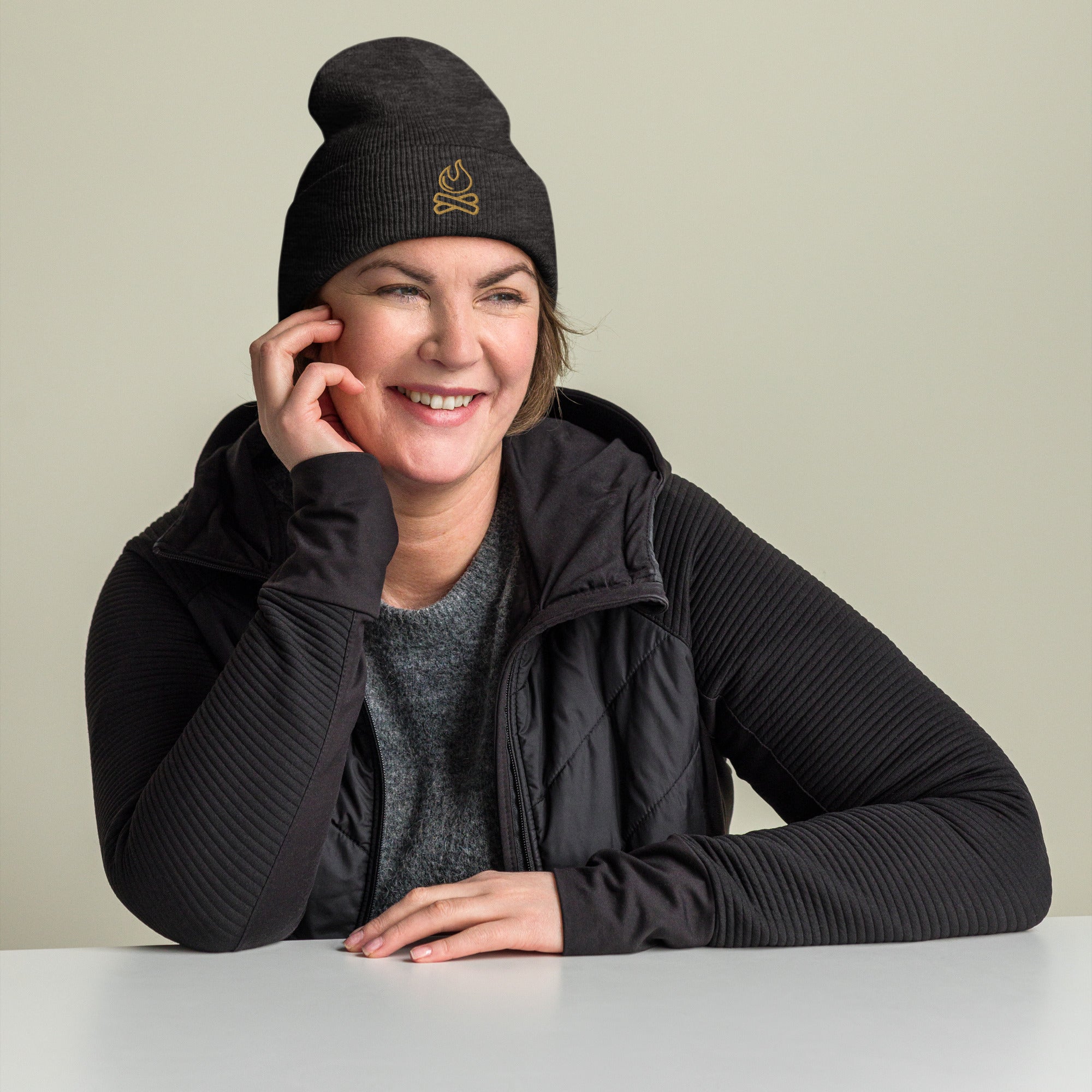 Ignite Spirit Cuffed Beanie – Warmth, Energy & Drive - f9artist