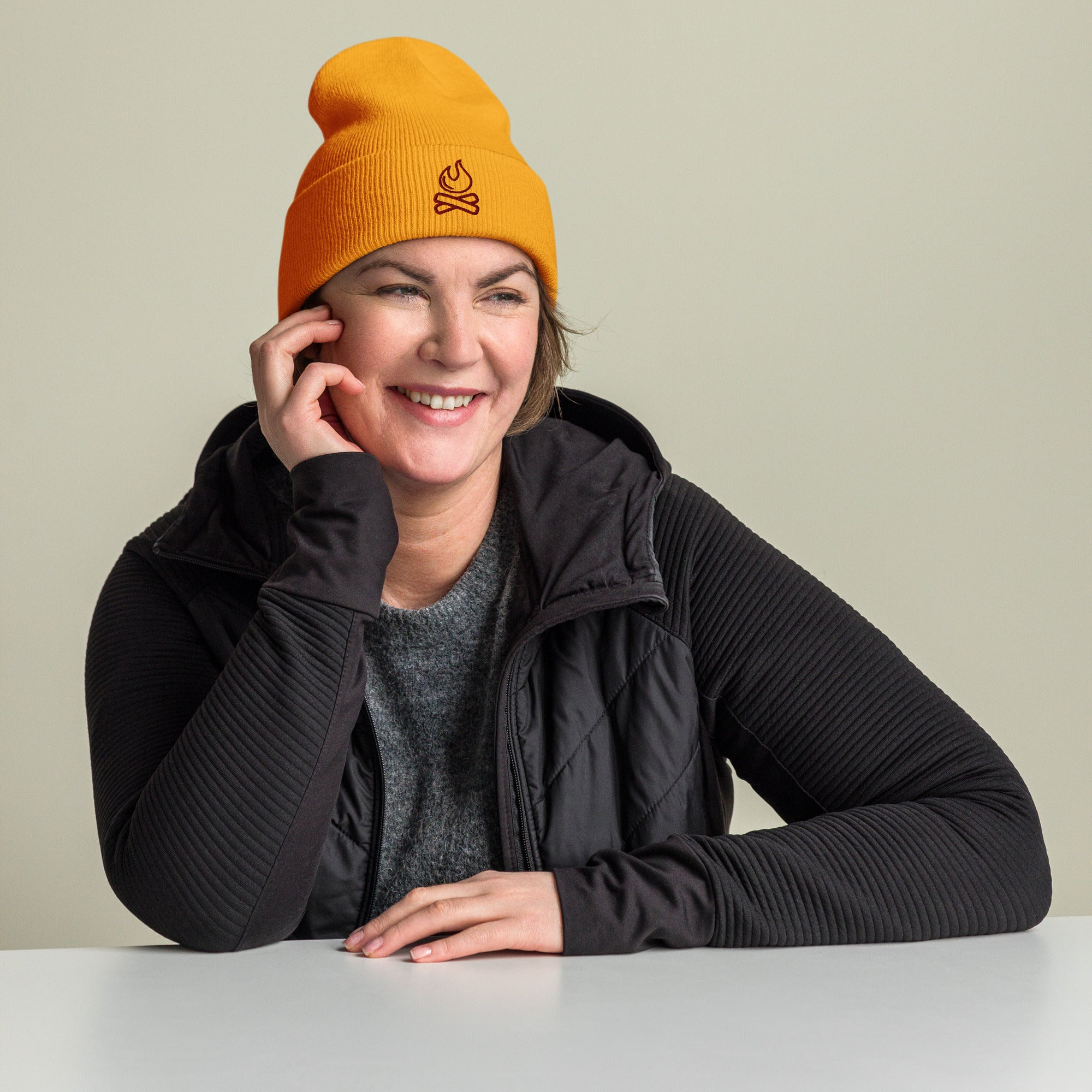 Ignite Spirit Cuffed Beanie – Warmth, Energy & Drive - f9artist