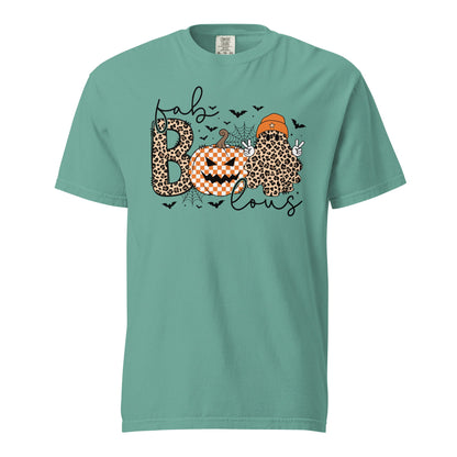 Leopard Print BOO Halloween T-Shirt | Retro Ghost Pumpkin Tee | Fall Spooky Season Shirt | Cute Leopard Halloween Shirt