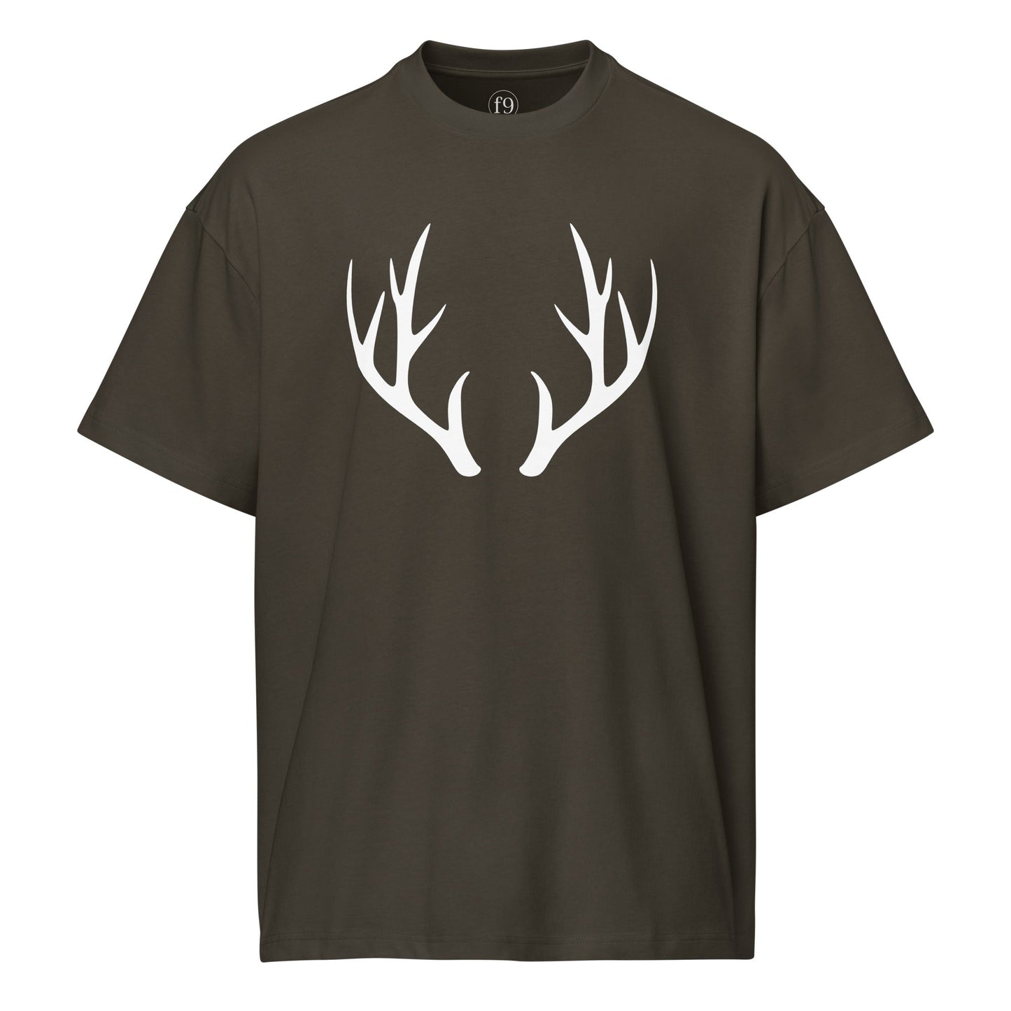 Men's Box Tee – Deer Antler Graphic Streetwear Tee - f9artist