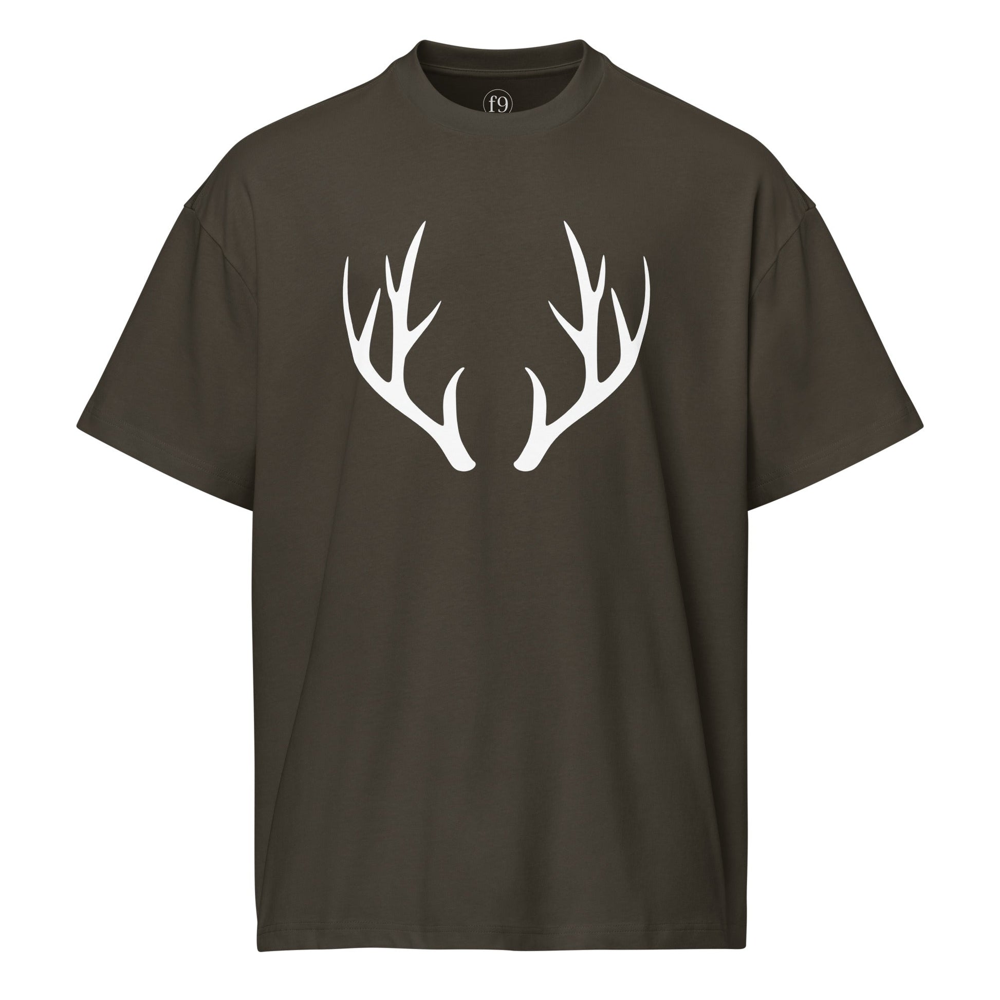 Men's Box Tee – Deer Antler Graphic Streetwear Tee - f9artist