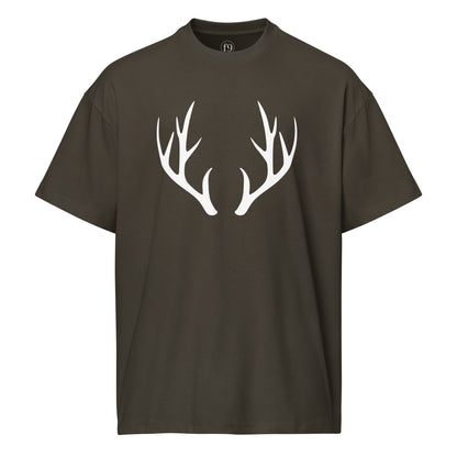 Men's Box Tee – Deer Antler Graphic Streetwear Tee - f9artist