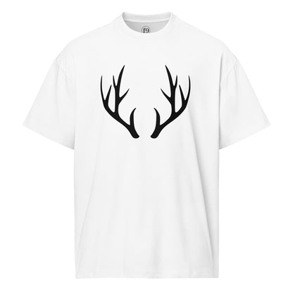 Men's Box Tee – Deer Antler Graphic Streetwear Tee - f9artist