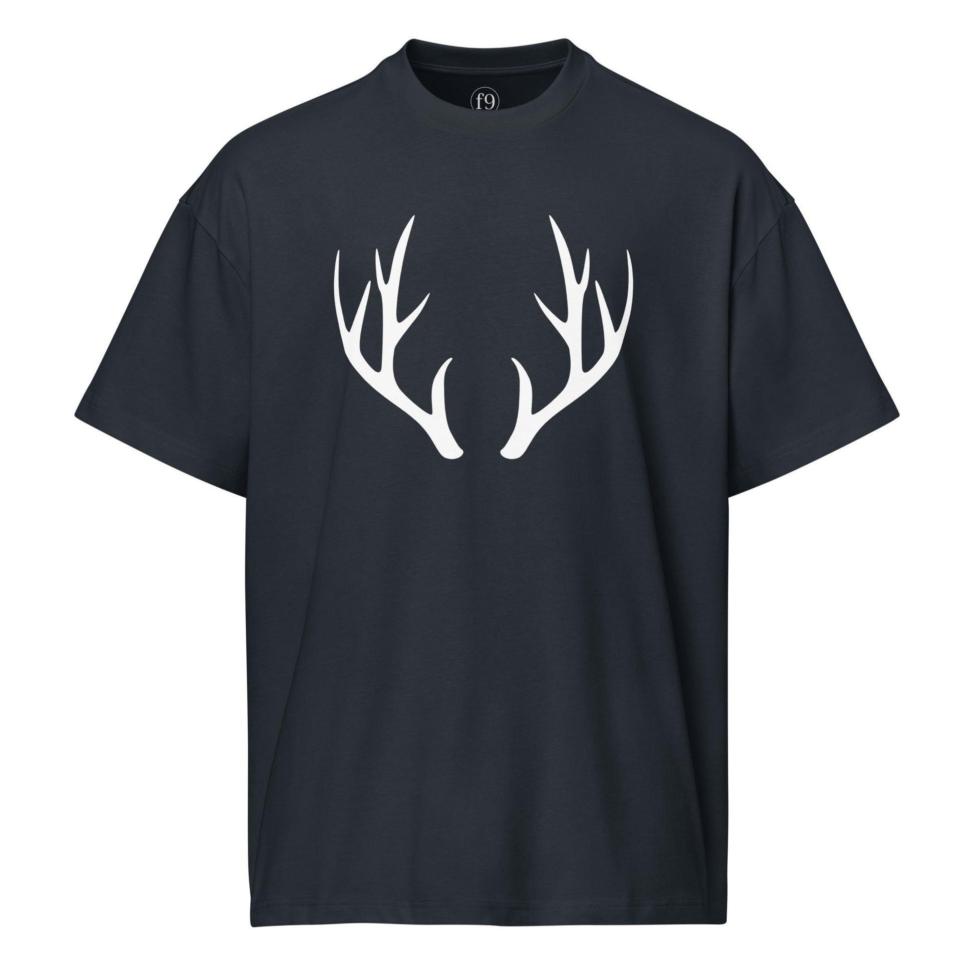 Men's Box Tee – Deer Antler Graphic Streetwear Tee - f9artist