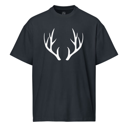 Men's Box Tee – Deer Antler Graphic Streetwear Tee - f9artist