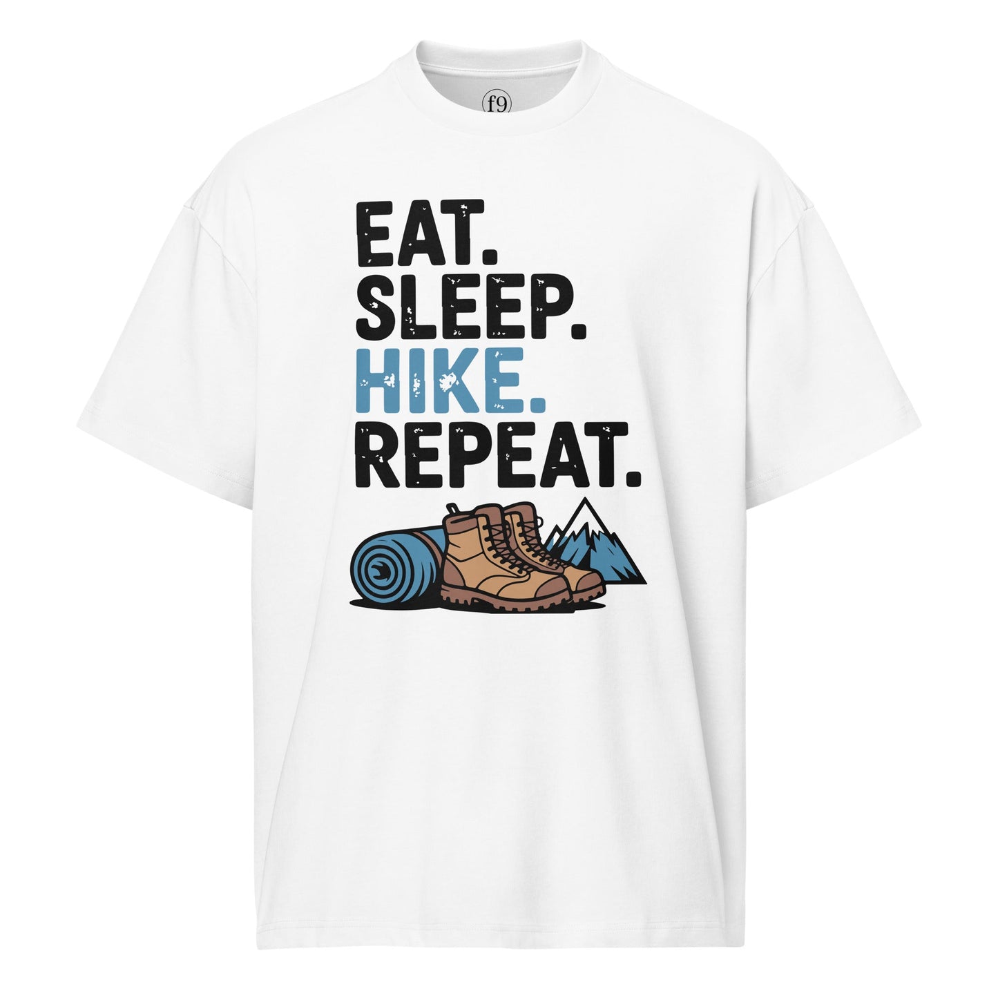 Men's Box Tee Eat Sleep Hike Repeat Tee - f9artist