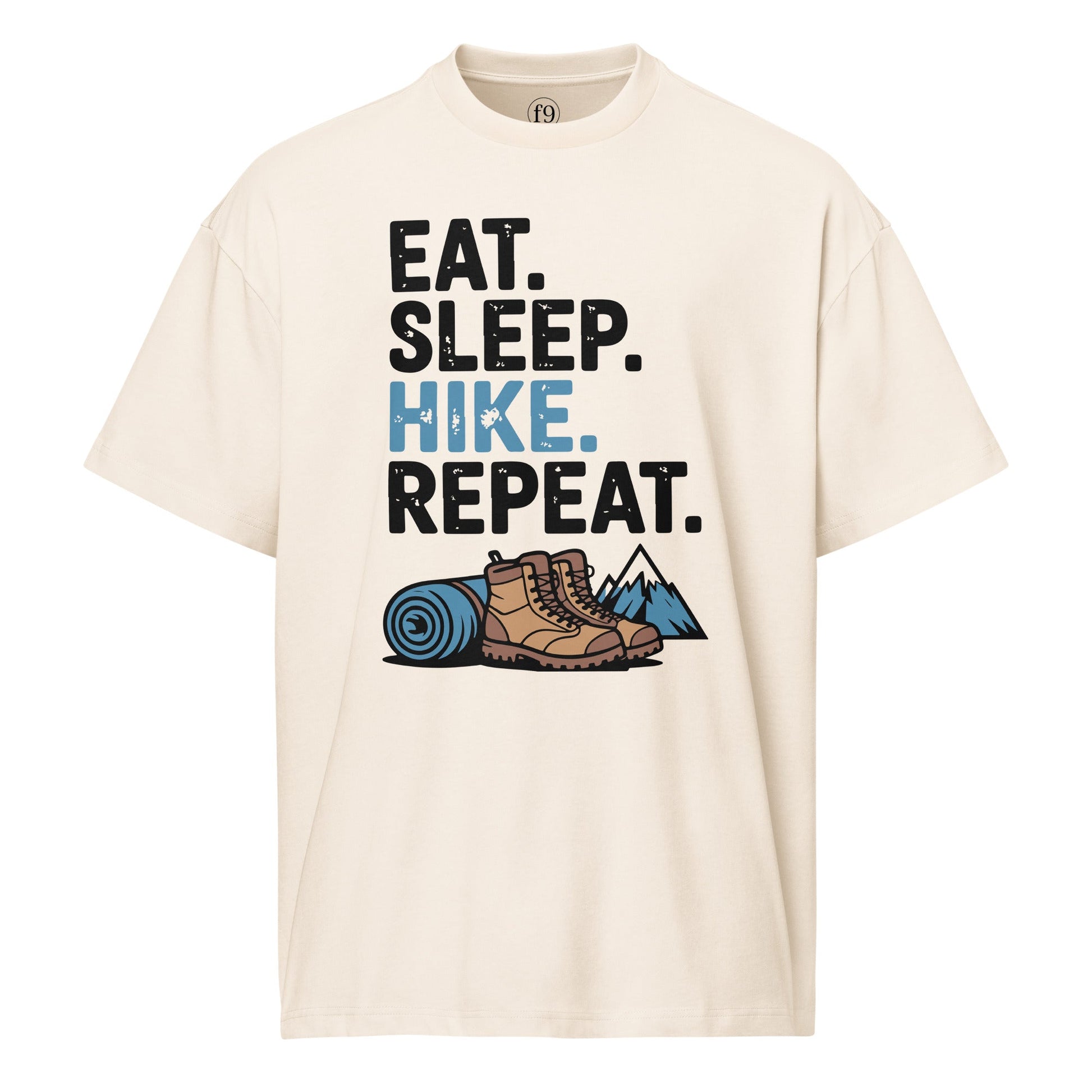 Men's Box Tee Eat Sleep Hike Repeat Tee - f9artist