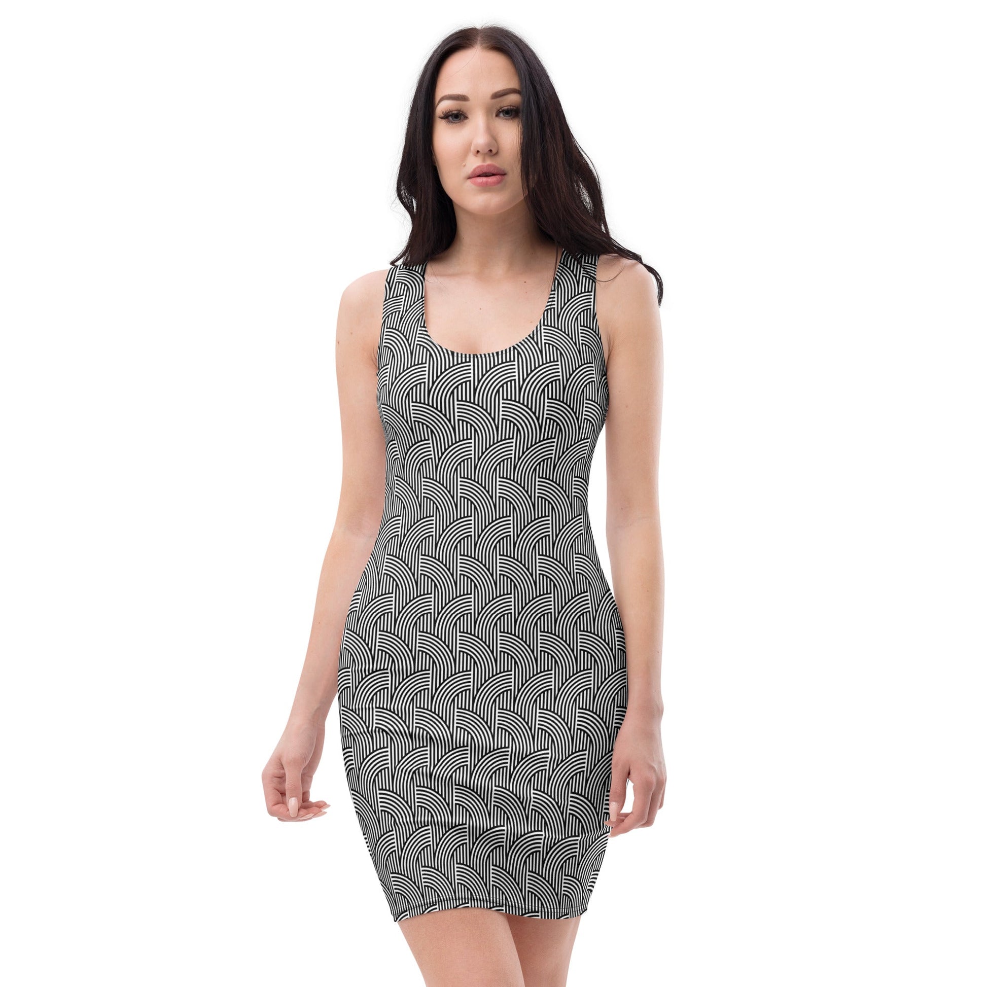 Midnight Curve Bodycon Dress - f9artist