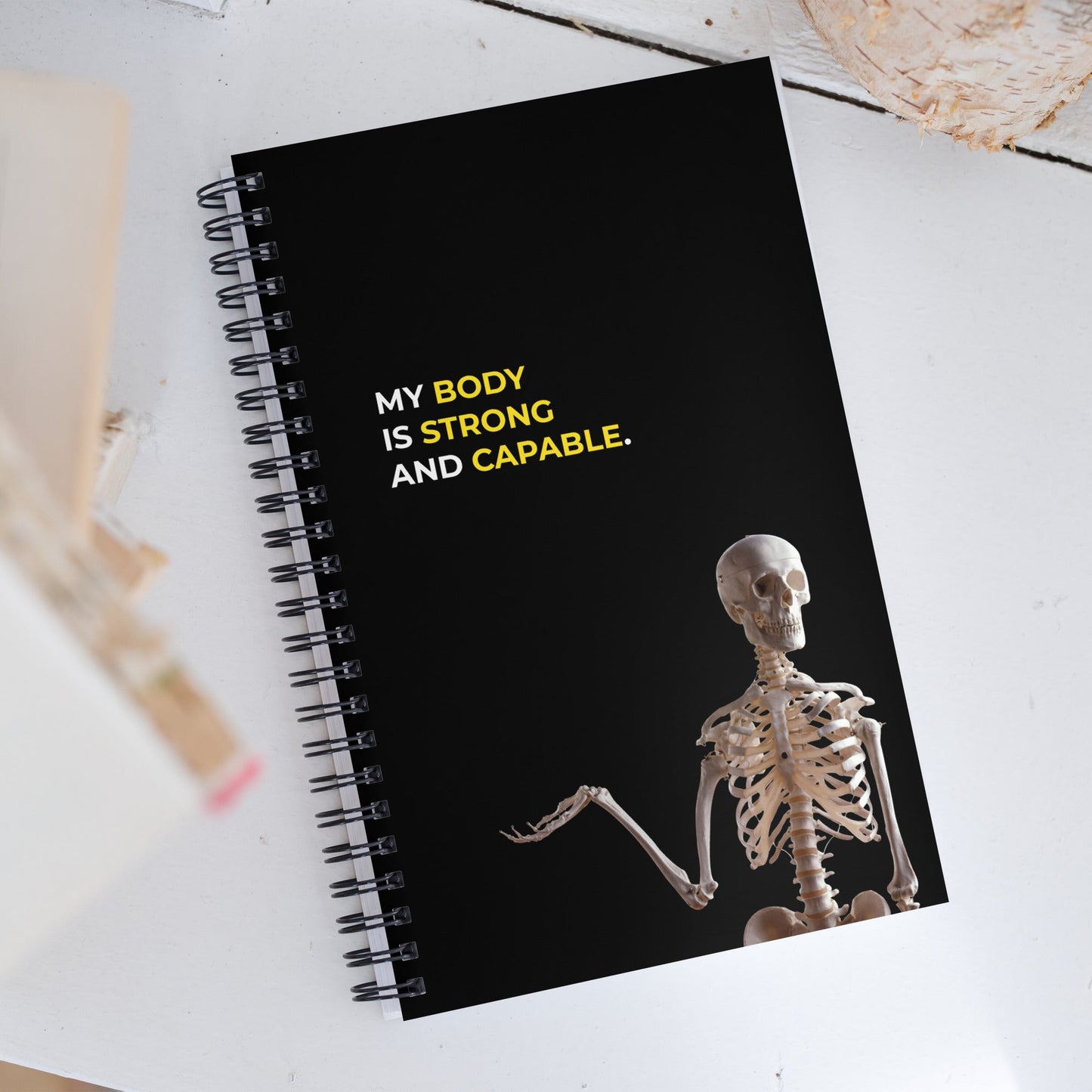 My Body is Strong And capable | Affirmation Cover Spiral Notebook - f9artist