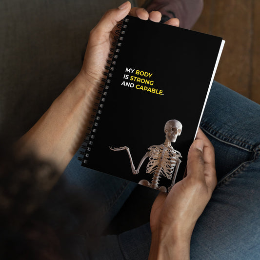 My Body is Strong And capable | Affirmation Cover Spiral Notebook - f9artist