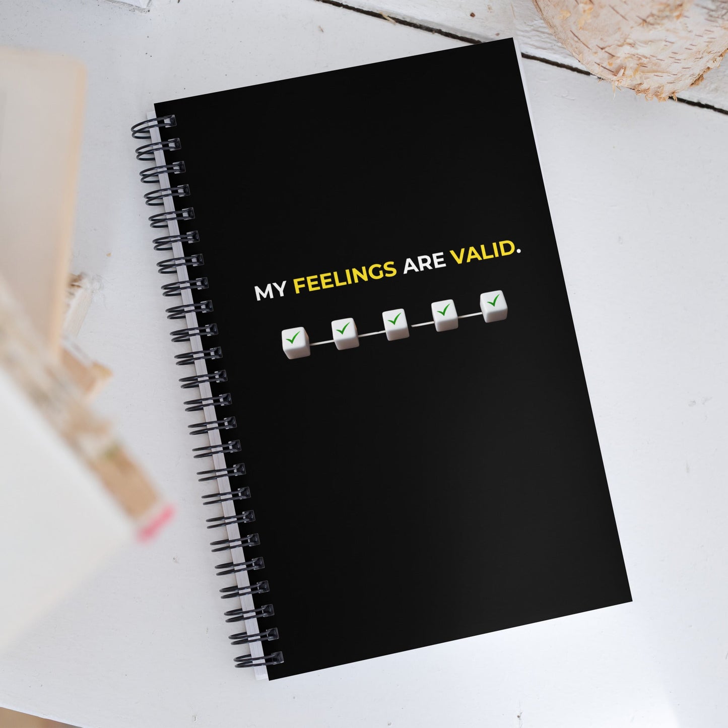 My Feelings Are valid | Affirmation Cover Spiral Notebook - f9artist