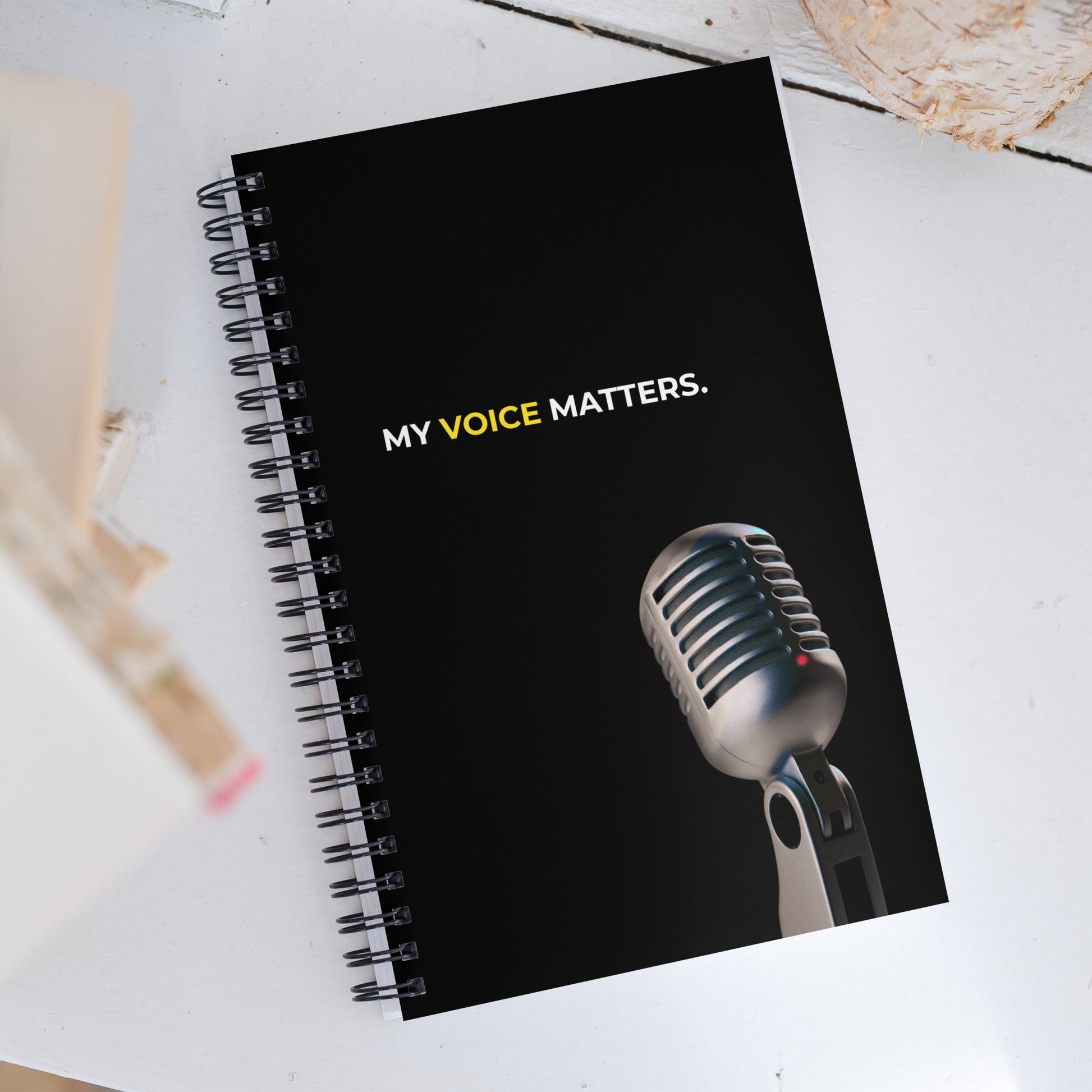 My Voice Matters | Affirmation Cover Spiral Notebook - f9artist