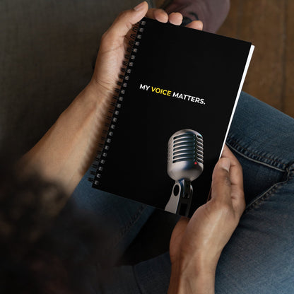 My Voice Matters | Affirmation Cover Spiral Notebook - f9artist