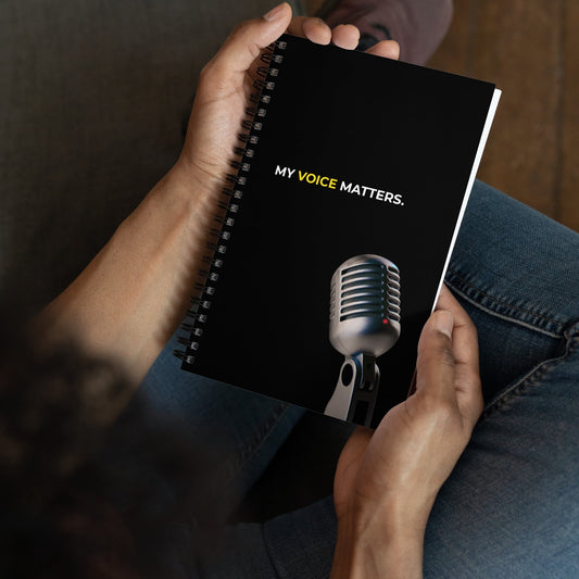 My Voice Matters | Affirmation Cover Spiral Notebook - f9artist