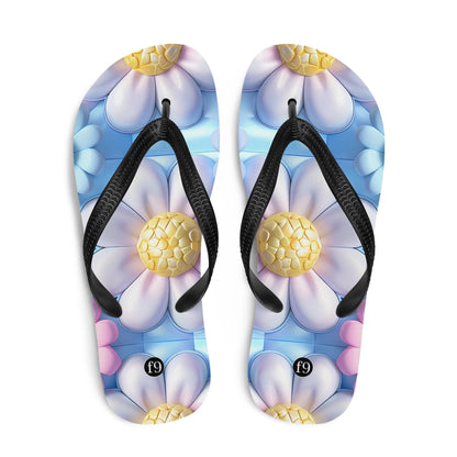 Petal Muse Series colorful floral Sublimation Flip Flop from f9artist – durable, lightweight summer sandals