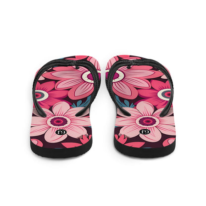 Petal Muse Series colorful floral Sublimation Flip Flop from f9artist – durable, lightweight summer sandals