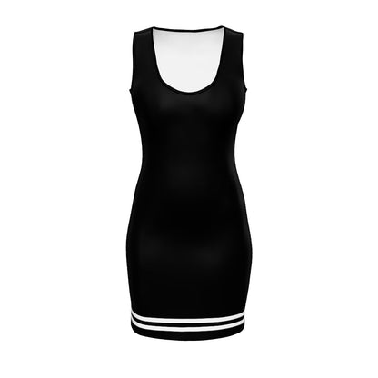 Black Stride Bodycon Dress