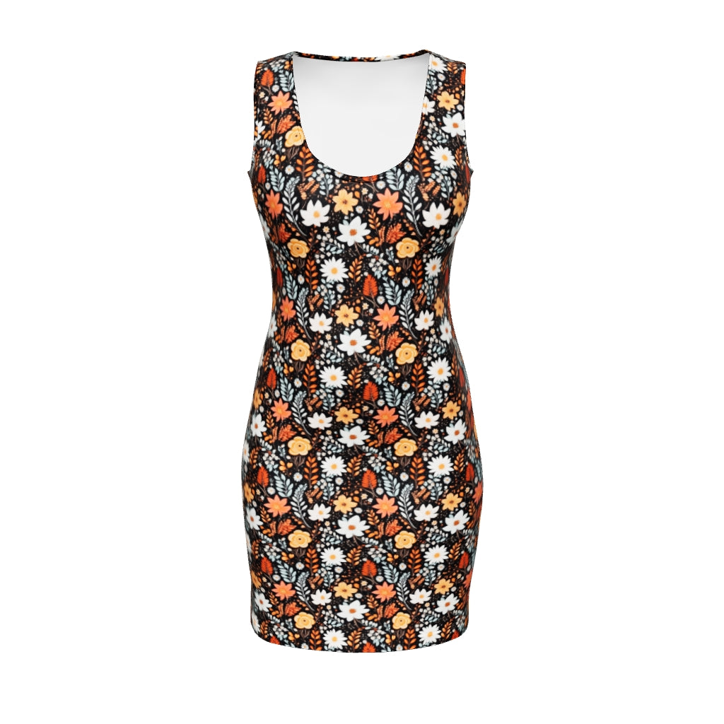 Midnight Bloom Bodycon Dress