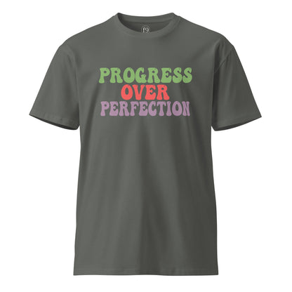 Progress Over Perfection T-Shirt – Unisex Premium Motivational Cotton Tee - f9artist