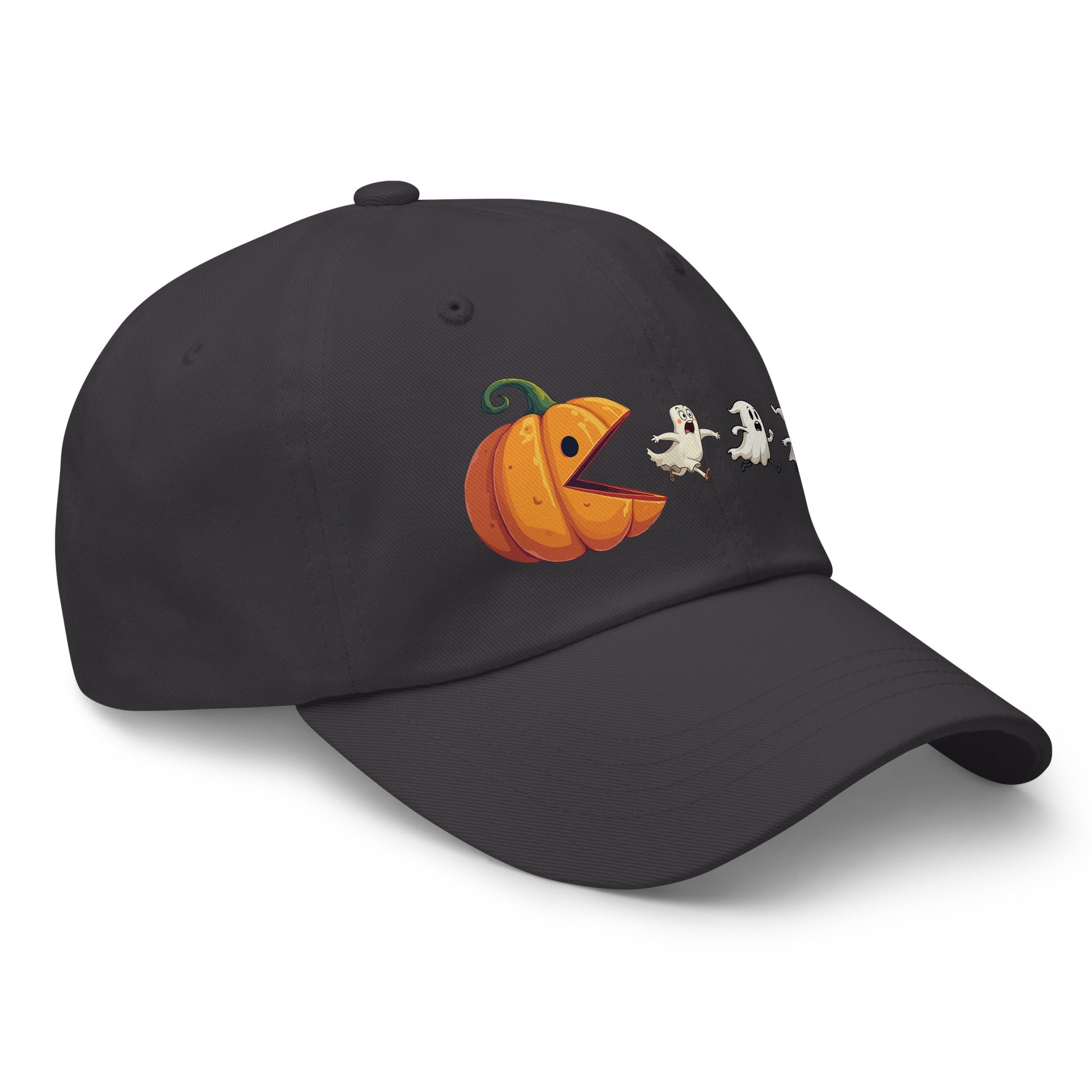 🎃 Pumpkin vs Ghosts Halloween Dad Hat 👻 - f9artist