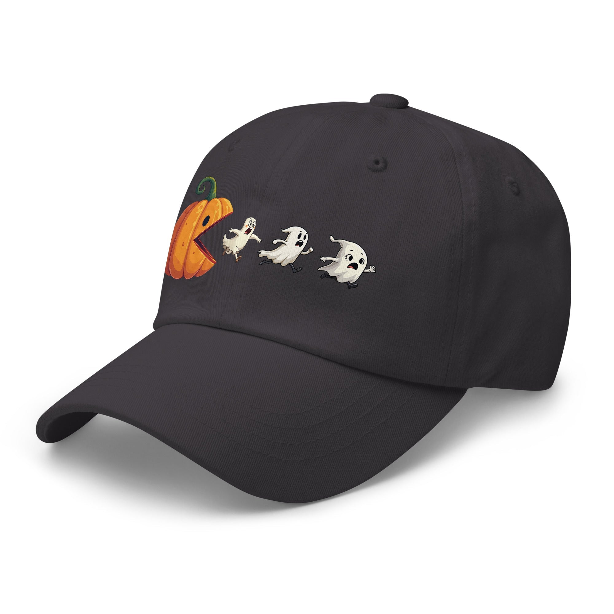 🎃 Pumpkin vs Ghosts Halloween Dad Hat 👻 - f9artist