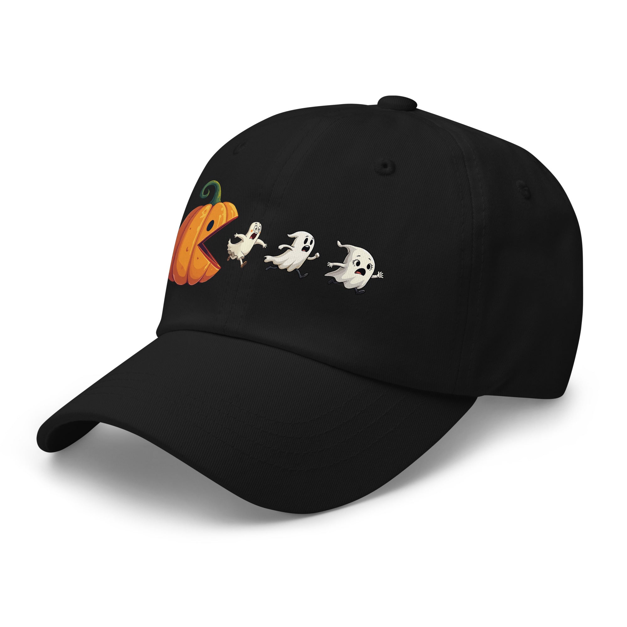🎃 Pumpkin vs Ghosts Halloween Dad Hat 👻 - f9artist