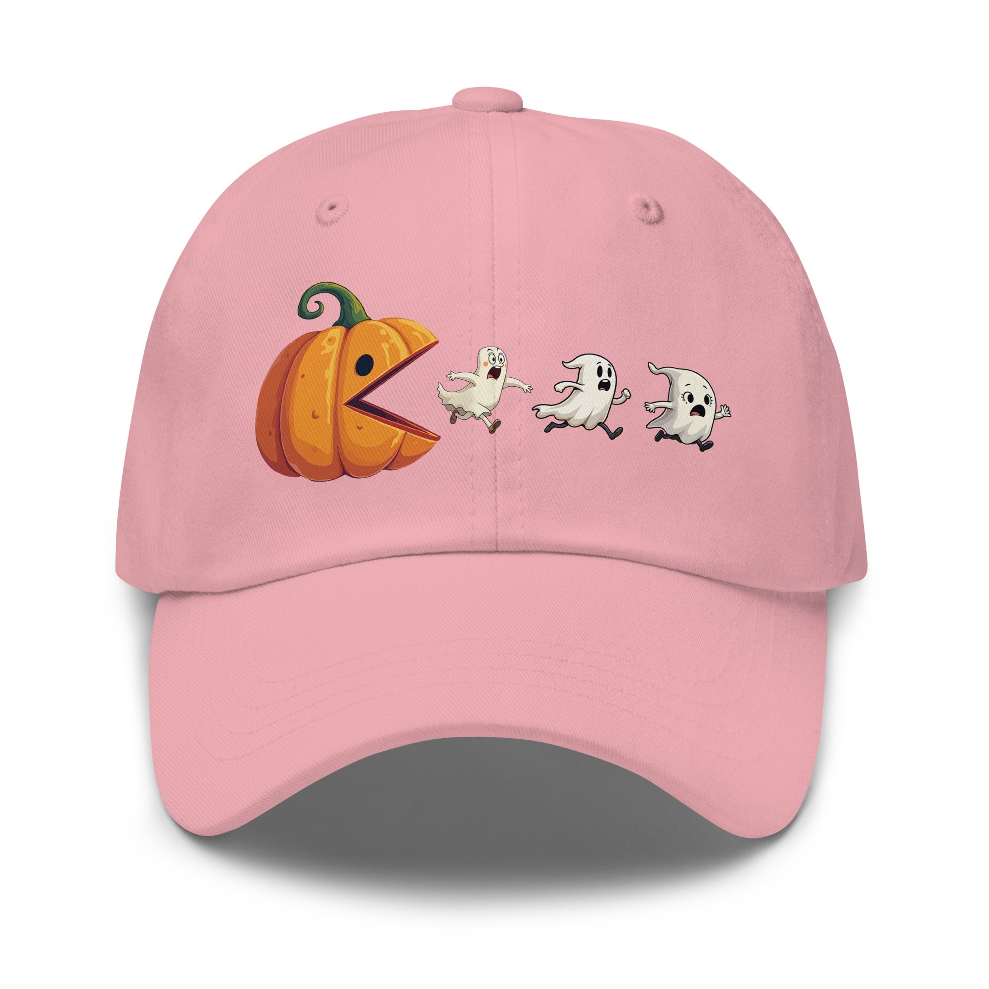 🎃 Pumpkin vs Ghosts Halloween Dad Hat 👻 - f9artist