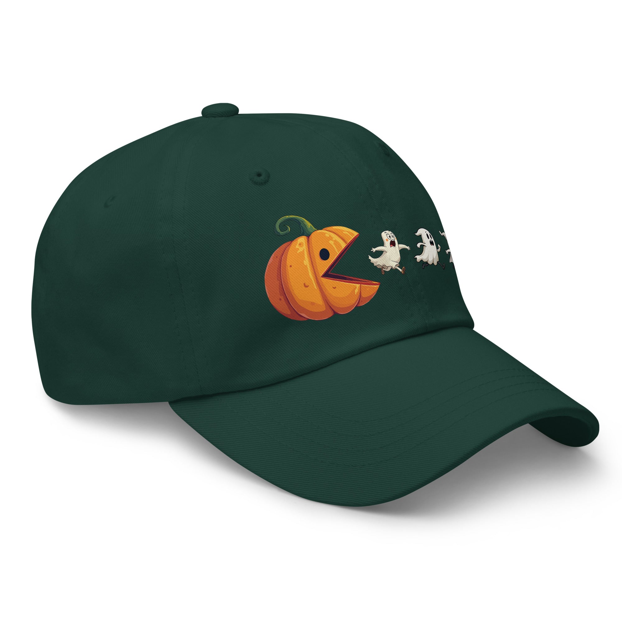 🎃 Pumpkin vs Ghosts Halloween Dad Hat 👻 - f9artist