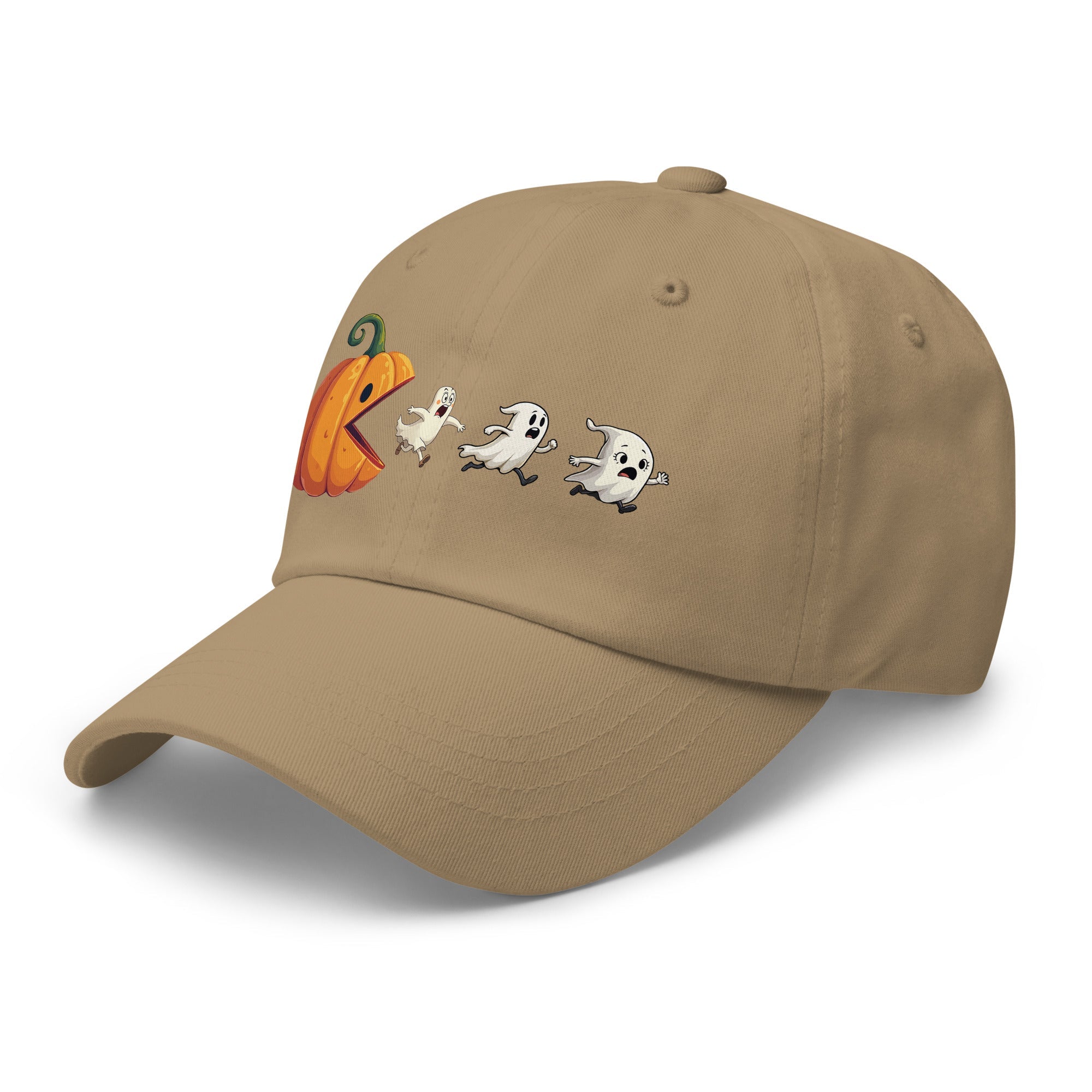 🎃 Pumpkin vs Ghosts Halloween Dad Hat 👻 - f9artist