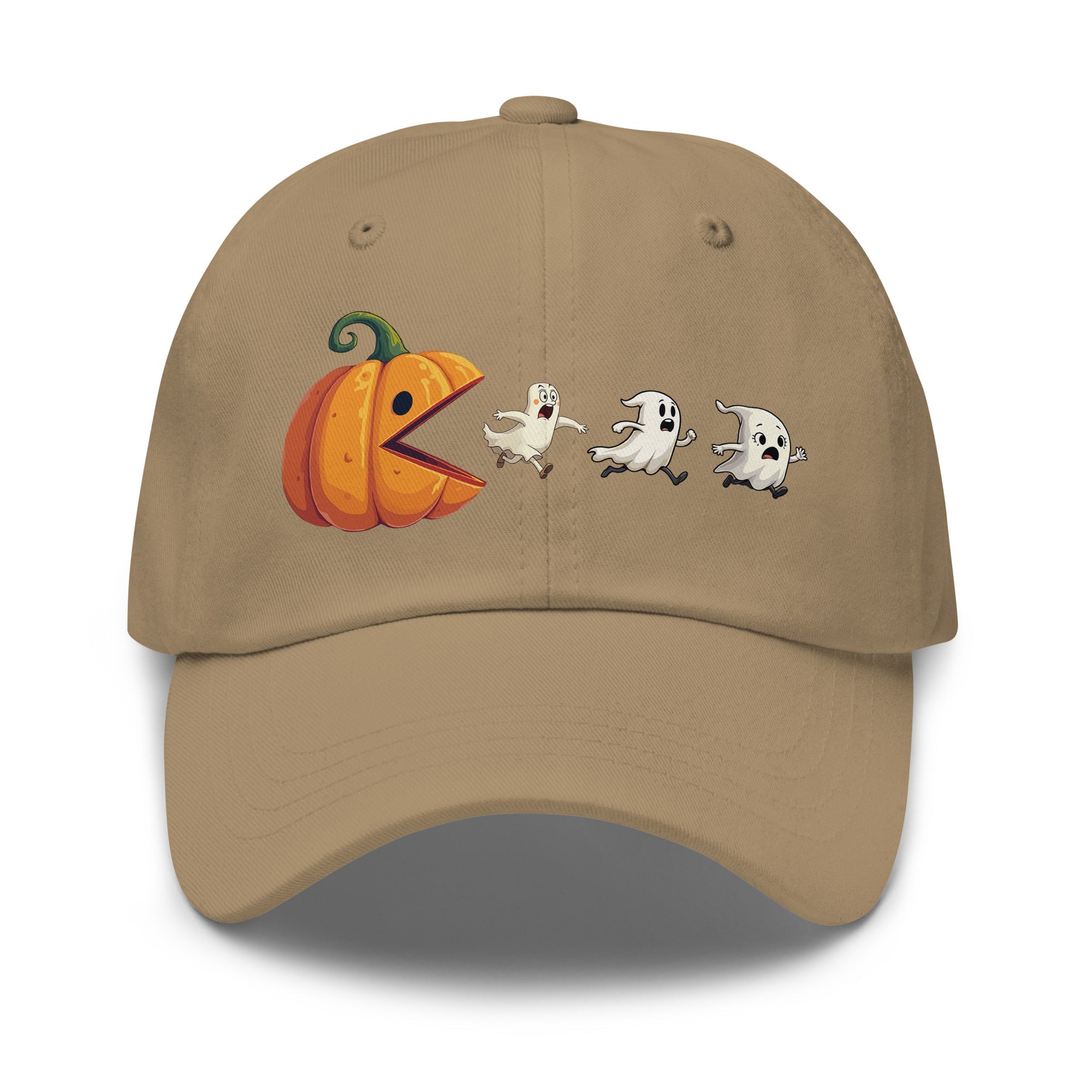 🎃 Pumpkin vs Ghosts Halloween Dad Hat 👻 - f9artist