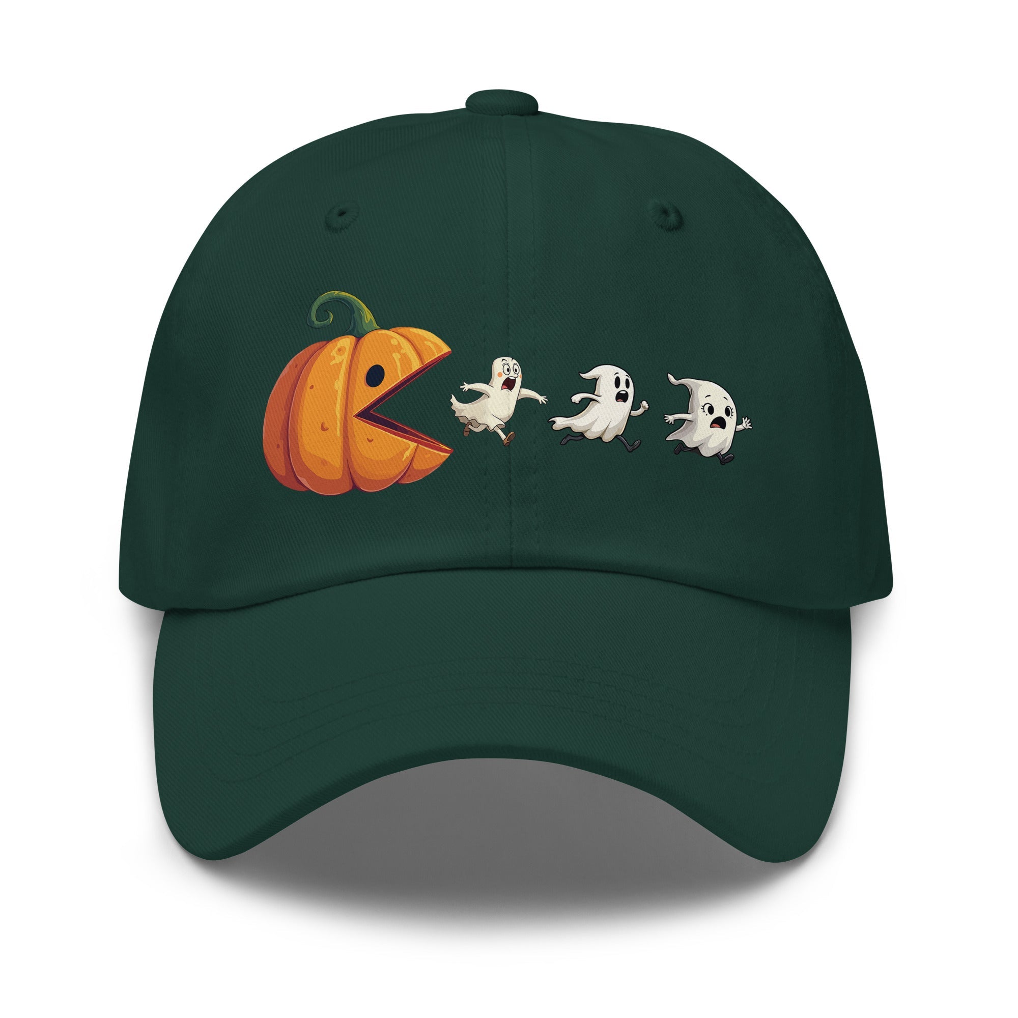🎃 Pumpkin vs Ghosts Halloween Dad Hat 👻 - f9artist